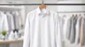 White dress shirt on a hanger