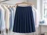 Pressed pleated skirt on a hanger